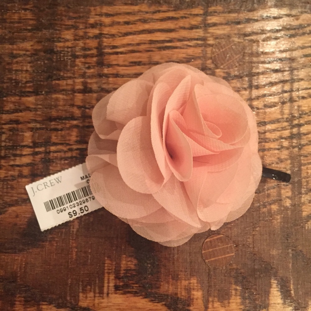 J. Crew hair bow pink flower NWT 🌸